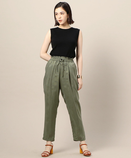 BEAUTY&YOUTH UNITED ARROWS（ビューティーアンドユースユナイテッドアローズ）の「BY スビンギザコットンリブノースリーブカットソー o（Tシャツ/カットソー・レディース・オレンジ系その他/ホワイト/ブラック・FREE）」の10枚目の写真