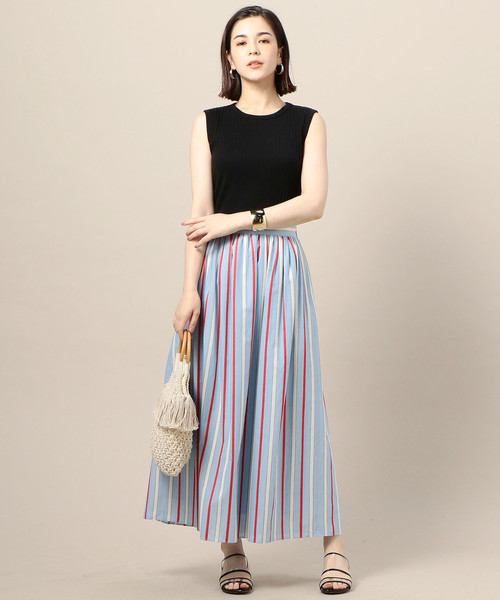 BEAUTY&YOUTH UNITED ARROWS（ビューティーアンドユースユナイテッドアローズ）の「BY スビンギザコットンリブノースリーブカットソー o（Tシャツ/カットソー・レディース・オレンジ系その他/ホワイト/ブラック・FREE）」の9枚目の写真