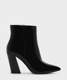 スランテッドブロックヒールブーツ / SLANTED BLOCK HEEL BOOTS