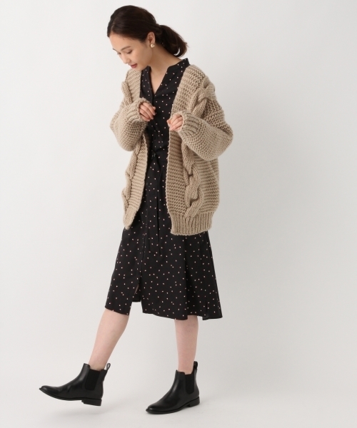 GLOBAL WORK（グローバルワーク）の「ベルトツキスキッパーワンピース/805937（ワンピース・レディース・ネイビー/ベージュ/ブラック・MEDIUM/LARGE）」の6枚目の写真