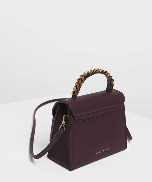 CHARLES & KEITH（チャールズ & キース）の「ボウディテールハンドバッグ / Bow Detail Handbag（ハンドバッグ・レディース・マスタード/ダークグリーン/プラム・S）」の16枚目の写真