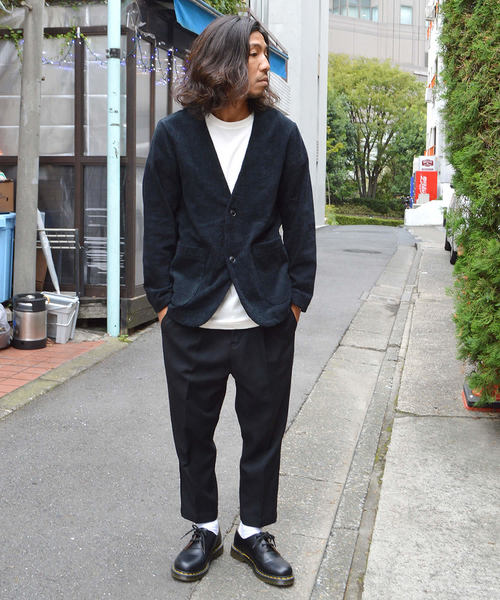 THING FABRICS(シングファブリックス)の「tHING FABRICS/シングファブリックス No Collar jacket(ノーカラージャケット・メンズ・ブラック/ネイビー・1/0)」の10枚目の写真