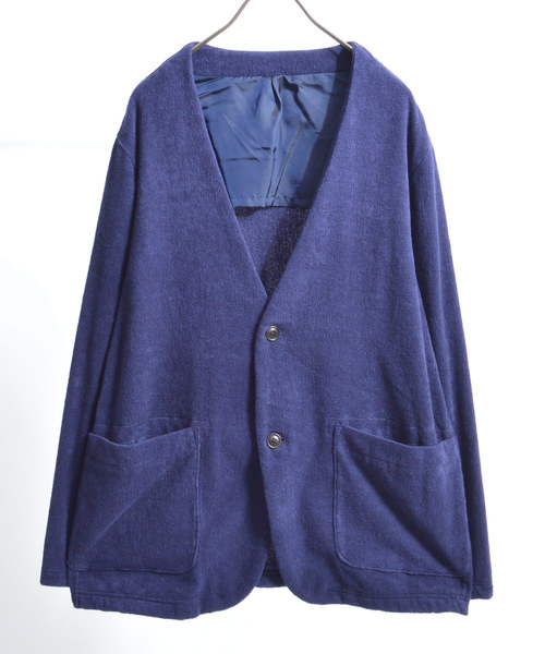 THING FABRICS(シングファブリックス)の「tHING FABRICS/シングファブリックス No Collar jacket(ノーカラージャケット・メンズ・ブラック/ネイビー・1/0)」の15枚目の写真