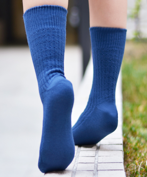 Fun & Daily（ファンアンドデイリー）の「F&D : USA Cotton サーマルカラーソックス（ソックス/靴下・レディース・ホワイト/モスグリーン/ネイビー/ピンク/イエロー/レッド/ブラウン/パープル/グレー/ブラック・FREE）」の11枚目の写真