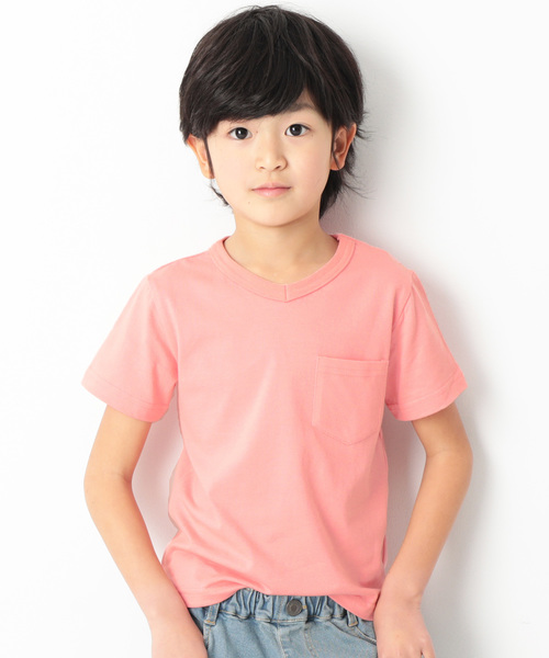 devirock（デビロック）の「パック入りVネックTシャツ（Tシャツ/カットソー・キッズ・ホワイト/テラコッタ/ブラック/カーキ/ピンク系その他/チャコール/ネイビー/ブルー系その他/グリーン系その他・150cm/140cm/110cm/160cm/100cm/120cm/90cm/130cm/80ｃｍ）」の9枚目の写真