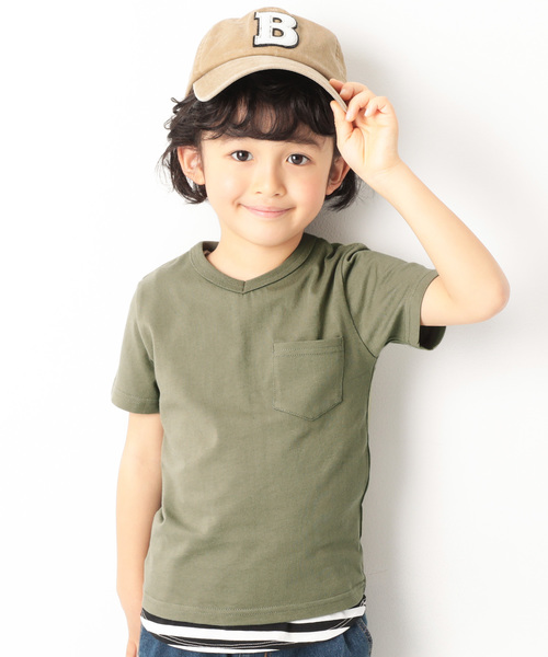 devirock（デビロック）の「パック入りVネックTシャツ（Tシャツ/カットソー・キッズ・ホワイト/テラコッタ/ブラック/カーキ/ピンク系その他/チャコール/ネイビー/ブルー系その他/グリーン系その他・150cm/140cm/110cm/160cm/100cm/120cm/90cm/130cm/80ｃｍ）」の6枚目の写真