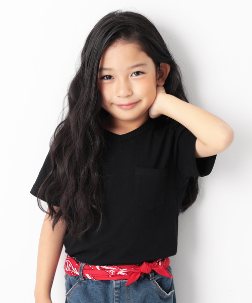 devirock（デビロック）の「パック入りVネックTシャツ（Tシャツ/カットソー・キッズ・ホワイト/テラコッタ/ブラック/カーキ/ピンク系その他/チャコール/ネイビー/ブルー系その他/グリーン系その他・150cm/140cm/110cm/160cm/100cm/120cm/90cm/130cm/80ｃｍ）」の3枚目の写真