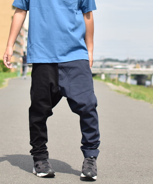 【14AW KAPITAL キャピタル ストレッチ パッチワーク ツィギーピエロパンツ 1】K1408LP45 サルエルスキニー ストレッチチノ コーデュロイ 