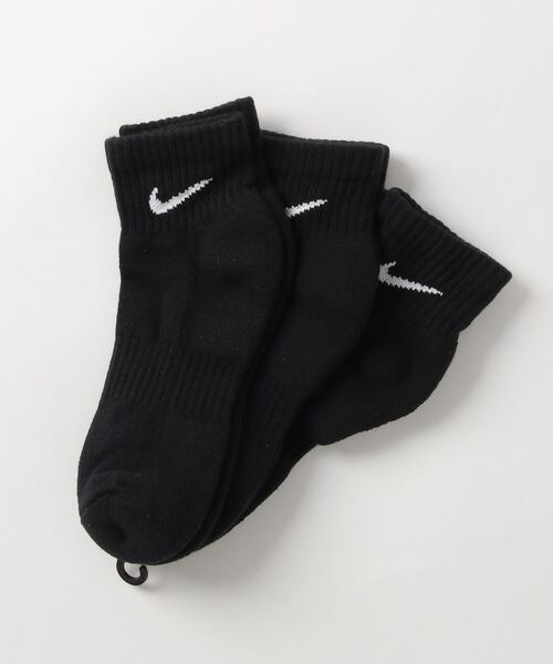 NIKE（ナイキ）の「NIKE ナイキ エブリデイ クッション アンクル トレーニングソックス (3足) / U NK EVERYDAY CUSH ANKLE 3PR sx7667-010（ソックス/靴下・メンズ・ブラック・23-25/25-27/27-29）」の3枚目の写真