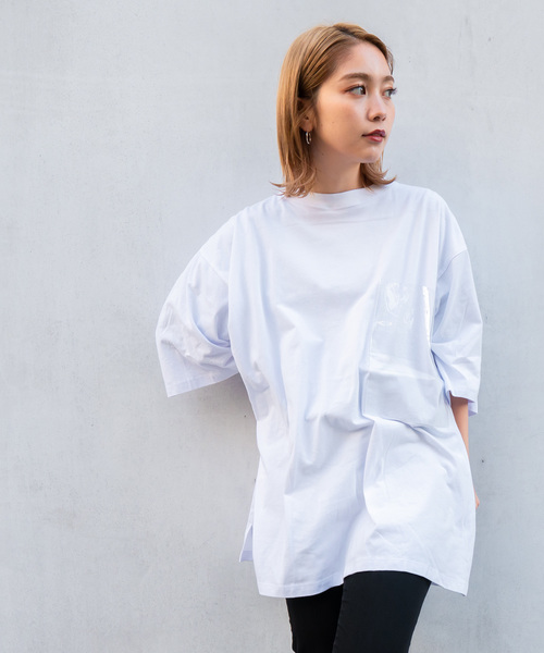 DETAILS（ディテールズ）の「DETAILS/PVCポケットTee（Tシャツ/カットソー・レディース・ホワイト/ブラック/グレー・FREE）」の6枚目の写真