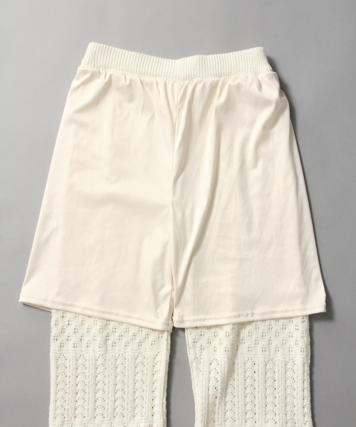 LOWRYS FARM（ローリーズファーム）の「カギバリニットパンツ　832151（その他パンツ・レディース・アイボリー/ブラック/ホワイト・FREE）」の9枚目の写真