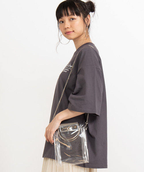 WEGO（ウィゴー）の「WEGO/2WAYメタルハンドルクリアショルダーバッグ（ショルダーバッグ・レディース・その他1/ホワイト系その他・FREE）」の4枚目の写真