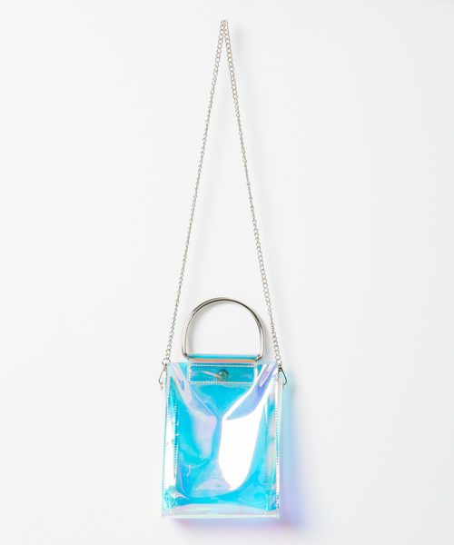 WEGO（ウィゴー）の「WEGO/2WAYメタルハンドルクリアショルダーバッグ（ショルダーバッグ・レディース・その他1/ホワイト系その他・FREE）」の8枚目の写真