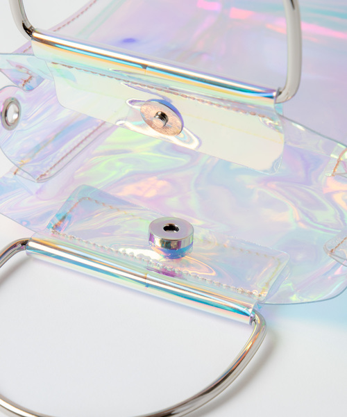 WEGO（ウィゴー）の「WEGO/2WAYメタルハンドルクリアショルダーバッグ（ショルダーバッグ・レディース・その他1/ホワイト系その他・FREE）」の11枚目の写真