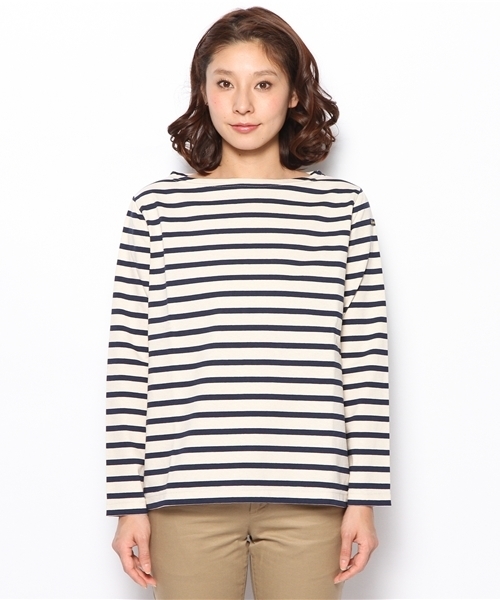 SHIPS for women（シップスフォーウィメン）の「Leminor:ボーダーTEE（Tシャツ/カットソー・レディース・ナチュラル/ブルー/ピンク・ONE SIZE）」の4枚目の写真