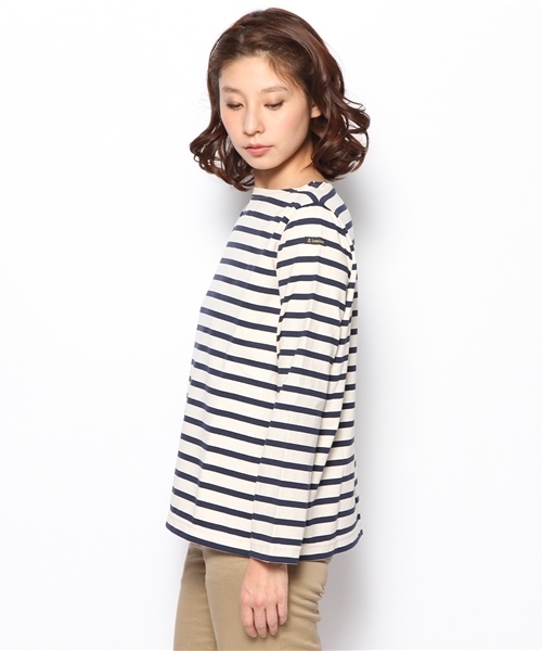 SHIPS for women（シップスフォーウィメン）の「Leminor:ボーダーTEE（Tシャツ/カットソー・レディース・ナチュラル/ブルー/ピンク・ONE SIZE）」の5枚目の写真