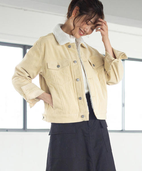 【美品】ドルチェアンドガッバーナ　ボアジャケット　コーデュロイ　ベージュ　M 美品】ドルチェアンドガッバーナ ボアジャケット コーデュロイ