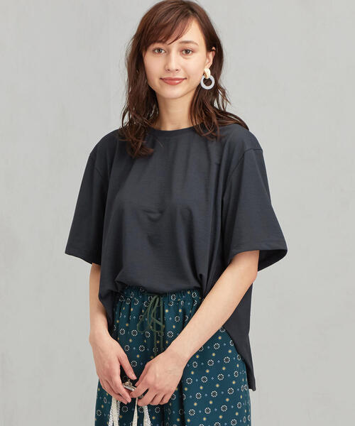 green label relaxing（グリーンレーベルリラクシング）の「CFC テンジク BIG Tシャツ（Tシャツ/カットソー・レディース・ネイビー/ブラック/オフホワイト/ダークグリーン・FREE）」の4枚目の写真