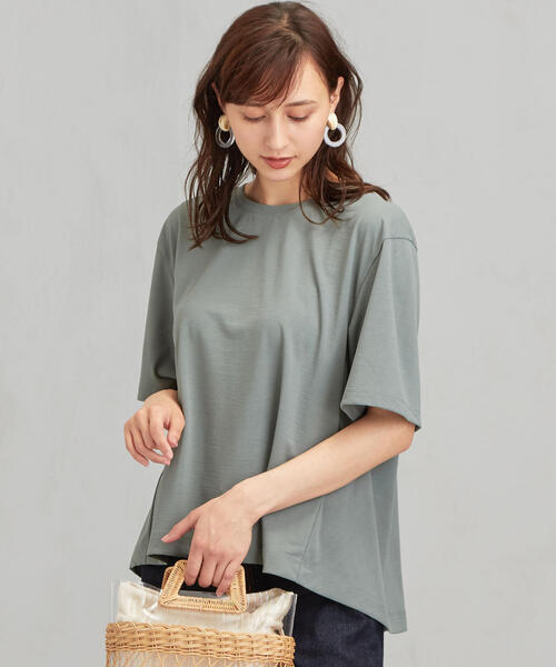 green label relaxing（グリーンレーベルリラクシング）の「CFC テンジク BIG Tシャツ（Tシャツ/カットソー・レディース・ネイビー/ブラック/オフホワイト/ダークグリーン・FREE）」の3枚目の写真