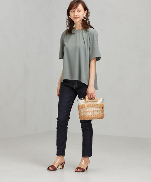 green label relaxing（グリーンレーベルリラクシング）の「CFC テンジク BIG Tシャツ（Tシャツ/カットソー・レディース・ネイビー/ブラック/オフホワイト/ダークグリーン・FREE）」の8枚目の写真