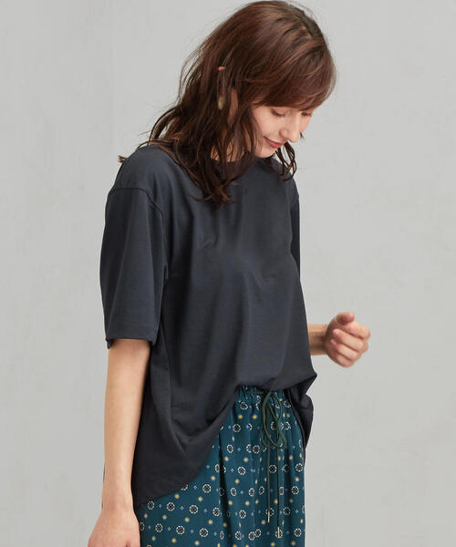 green label relaxing（グリーンレーベルリラクシング）の「CFC テンジク BIG Tシャツ（Tシャツ/カットソー・レディース・ネイビー/ブラック/オフホワイト/ダークグリーン・FREE）」の14枚目の写真