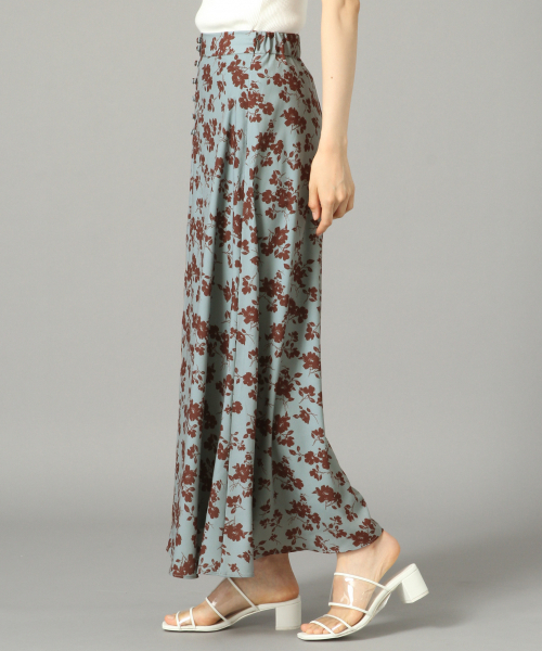 LOWRYS FARM(ローリーズファーム)の「フラワーボタンAラインスカート 844199(スカート・レディース・ブラック/オフホワイト/ミント・FREE)」の6枚目の写真