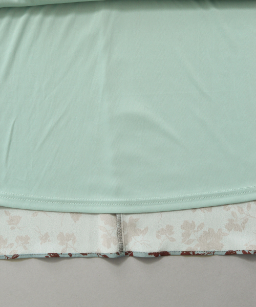 LOWRYS FARM(ローリーズファーム)の「フラワーボタンAラインスカート 844199(スカート・レディース・ブラック/オフホワイト/ミント・FREE)」の5枚目の写真