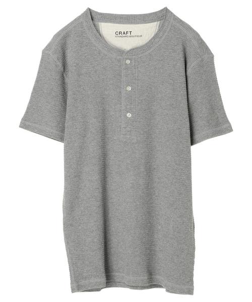 CRAFT STANDARD BOUTIQUE（クラフトスタンダードブティック）の「ワッフルヘンリーネックプルオーバー○（Tシャツ/カットソー・メンズ・ホワイト系その他/グレー系その他/グレー系その他2・LL/M/L）」の10枚目の写真