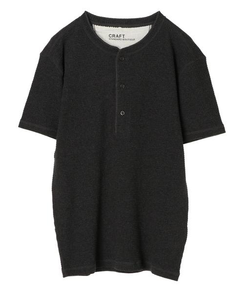 CRAFT STANDARD BOUTIQUE（クラフトスタンダードブティック）の「ワッフルヘンリーネックプルオーバー○（Tシャツ/カットソー・メンズ・ホワイト系その他/グレー系その他/グレー系その他2・LL/M/L）」の11枚目の写真
