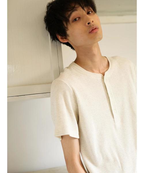 CRAFT STANDARD BOUTIQUE（クラフトスタンダードブティック）の「ワッフルヘンリーネックプルオーバー○（Tシャツ/カットソー・メンズ・ホワイト系その他/グレー系その他/グレー系その他2・LL/M/L）」の12枚目の写真
