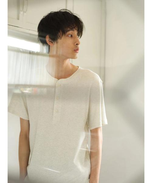 CRAFT STANDARD BOUTIQUE（クラフトスタンダードブティック）の「ワッフルヘンリーネックプルオーバー○（Tシャツ/カットソー・メンズ・ホワイト系その他/グレー系その他/グレー系その他2・LL/M/L）」の17枚目の写真