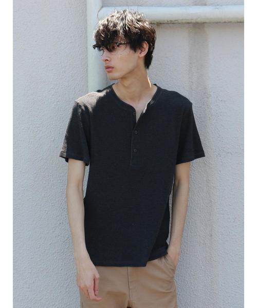CRAFT STANDARD BOUTIQUE（クラフトスタンダードブティック）の「ワッフルヘンリーネックプルオーバー○（Tシャツ/カットソー・メンズ・ホワイト系その他/グレー系その他/グレー系その他2・LL/M/L）」の3枚目の写真