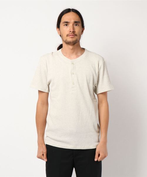 CRAFT STANDARD BOUTIQUE（クラフトスタンダードブティック）の「ワッフルヘンリーネックプルオーバー○（Tシャツ/カットソー・メンズ・ホワイト系その他/グレー系その他/グレー系その他2・LL/M/L）」の4枚目の写真