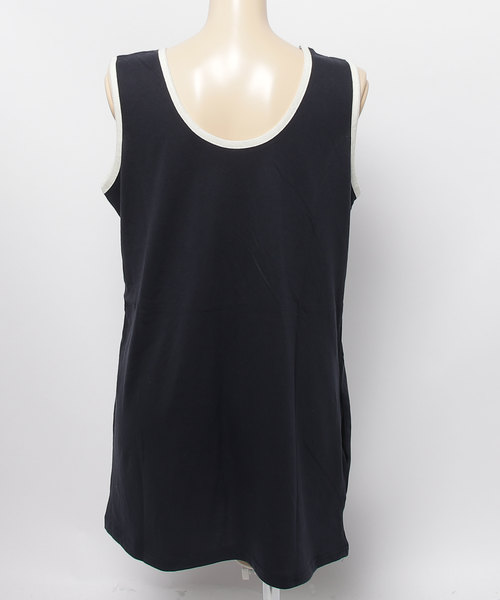 SIKI PRODUCT.(シキプロダクト)の「SIKI PRODUCT. Wオーバータンクトップ(タンクトップ・レディース・ネイビー/ホワイト・FREE)」の7枚目の写真