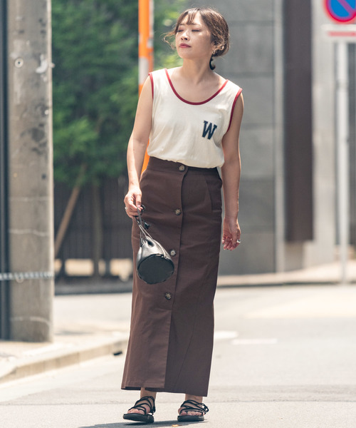 SIKI PRODUCT.(シキプロダクト)の「SIKI PRODUCT. Wオーバータンクトップ(タンクトップ・レディース・ネイビー/ホワイト・FREE)」の13枚目の写真