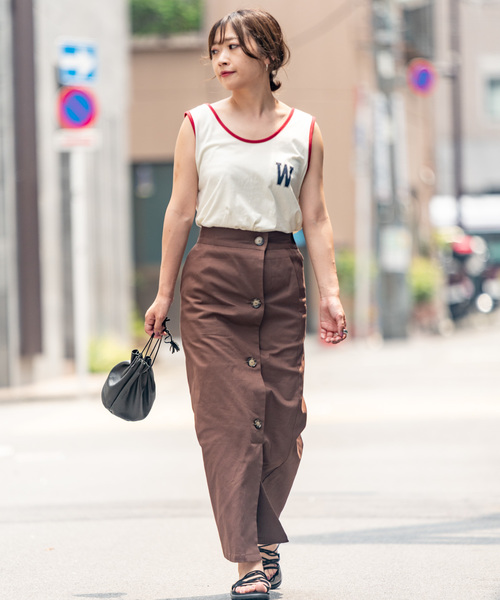 SIKI PRODUCT.(シキプロダクト)の「SIKI PRODUCT. Wオーバータンクトップ(タンクトップ・レディース・ネイビー/ホワイト・FREE)」の9枚目の写真