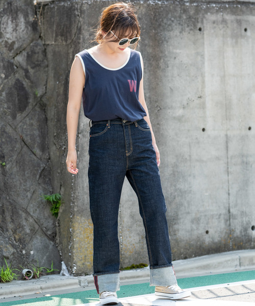 SIKI PRODUCT.(シキプロダクト)の「SIKI PRODUCT. Wオーバータンクトップ(タンクトップ・レディース・ネイビー/ホワイト・FREE)」の8枚目の写真