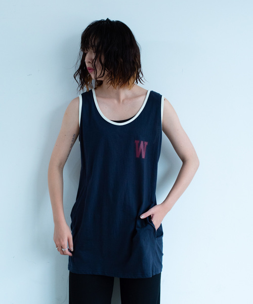 SIKI PRODUCT.(シキプロダクト)の「SIKI PRODUCT. Wオーバータンクトップ(タンクトップ・レディース・ネイビー/ホワイト・FREE)」の18枚目の写真