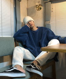 【MASONPRINCE】スーパービッグシルエット ボア サイドスリット スウェット