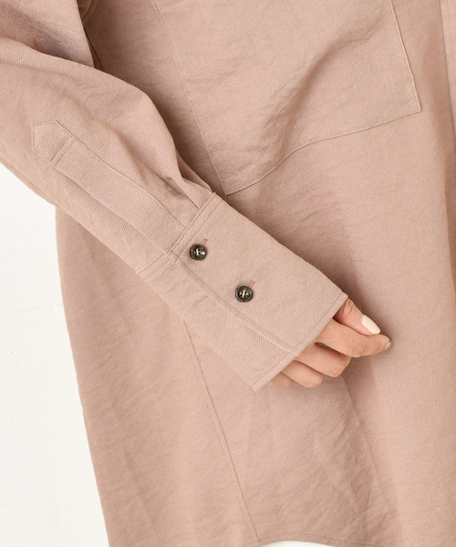 DouDou（ドゥドゥ）の「バックロングシャツ（シャツ/ブラウス・レディース・ベージュ/ブルー/ピンクベージュ・FREE）」の19枚目の写真