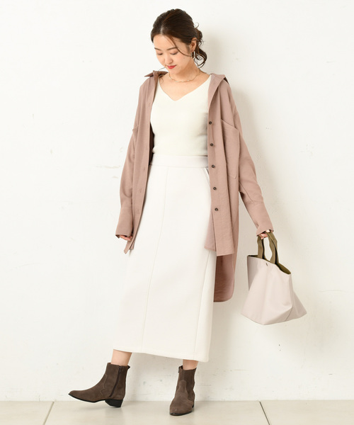 DouDou（ドゥドゥ）の「バックロングシャツ（シャツ/ブラウス・レディース・ベージュ/ブルー/ピンクベージュ・FREE）」の14枚目の写真