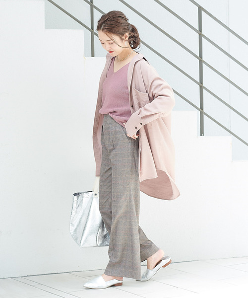 DouDou（ドゥドゥ）の「バックロングシャツ（シャツ/ブラウス・レディース・ベージュ/ブルー/ピンクベージュ・FREE）」の16枚目の写真