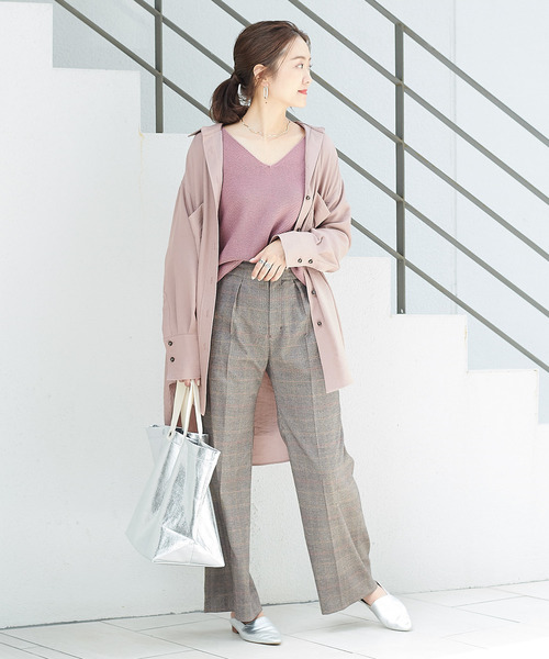 DouDou（ドゥドゥ）の「バックロングシャツ（シャツ/ブラウス・レディース・ベージュ/ブルー/ピンクベージュ・FREE）」の8枚目の写真