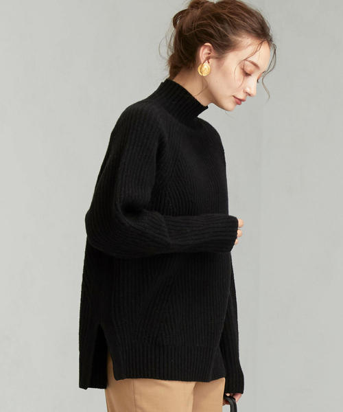 green label relaxing（グリーンレーベルリラクシング）の「[ ハミルトン ] HAMILTON SC カタアゼ ハイネック ニット（ニット/セーター・レディース・ナチュラル/ブラック/レッド/モカ/ライトグレー/ターコイズブルー・FREE）」の2枚目の写真