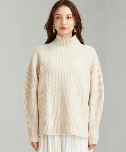 green label relaxing（グリーンレーベルリラクシング）の「[ ハミルトン ] HAMILTON SC カタアゼ ハイネック ニット（ニット/セーター・レディース・ナチュラル/ブラック/レッド/モカ/ライトグレー/ターコイズブルー・FREE）」の7枚目の写真