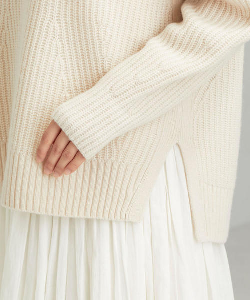 green label relaxing（グリーンレーベルリラクシング）の「[ ハミルトン ] HAMILTON SC カタアゼ ハイネック ニット（ニット/セーター・レディース・ナチュラル/ブラック/レッド/モカ/ライトグレー/ターコイズブルー・FREE）」の15枚目の写真