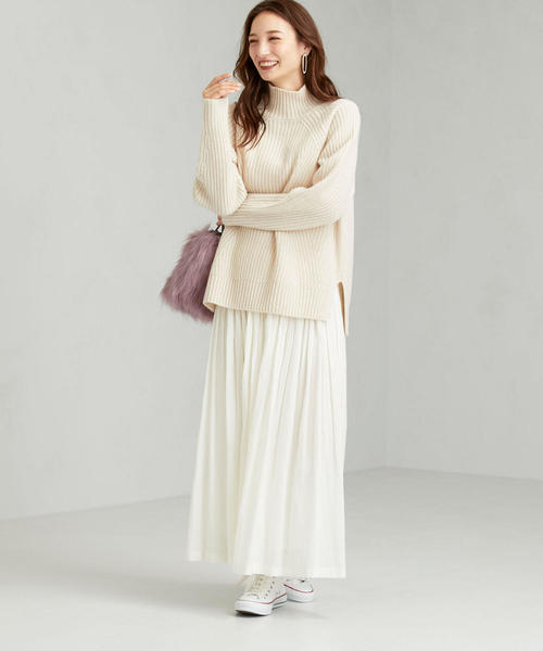 green label relaxing（グリーンレーベルリラクシング）の「[ ハミルトン ] HAMILTON SC カタアゼ ハイネック ニット（ニット/セーター・レディース・ナチュラル/ブラック/レッド/モカ/ライトグレー/ターコイズブルー・FREE）」の17枚目の写真