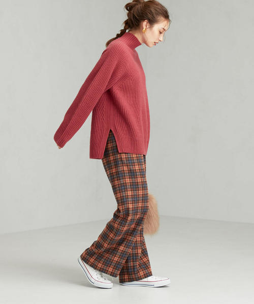 green label relaxing（グリーンレーベルリラクシング）の「[ ハミルトン ] HAMILTON SC カタアゼ ハイネック ニット（ニット/セーター・レディース・ナチュラル/ブラック/レッド/モカ/ライトグレー/ターコイズブルー・FREE）」の10枚目の写真