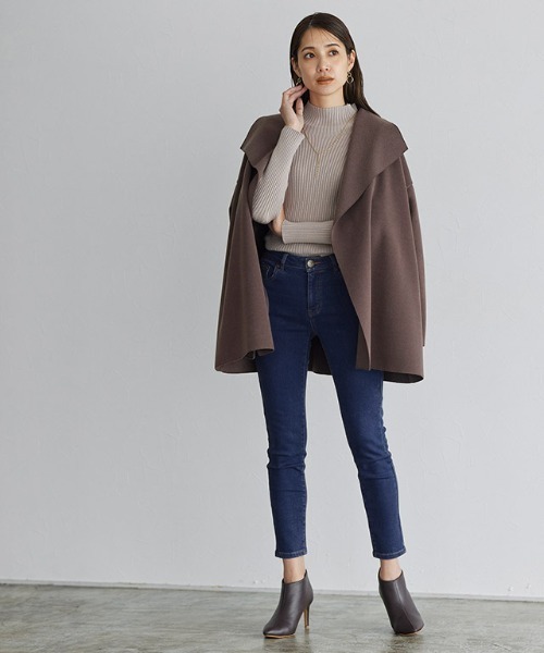 Pierrot（ピエロ）の「[裏起毛]アンクル丈スキニーデニム（デニムパンツ・レディース・ブラック/ネイビー/インディゴブルー/ブルー/ブラック系その他/ブルー系その他/ブルー系その他2/ブルー系その他4/ブルー系その他3・SMALL/MEDIUM/LARGE/X-LARGE/XX-LARGE/X-SMALL/XXX-LARGE/XXXX-LARGE）」の12枚目の写真