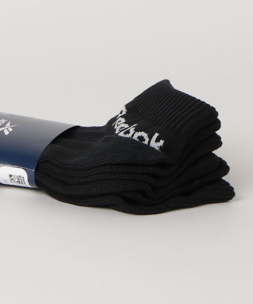 Reebok(リーボック)の「アクティブ コア アンクル ソックス 3足組 / Active Core Ankle Socks 3 Pairs(ソックス/靴下・メンズ・ブラック/ホワイト×ブラック/ホワイト・SMALL/LARGE/MEDIUM/X-LARGE)」の4枚目の写真